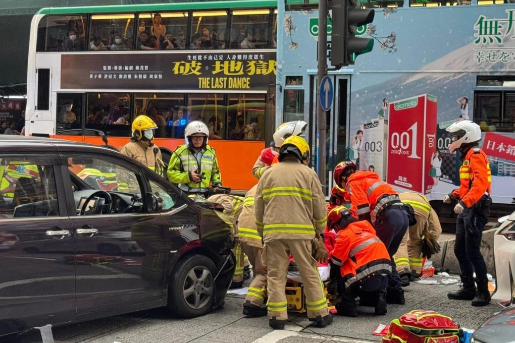 The scene of the accident in North Point on Wednesday. Photo: SCMP