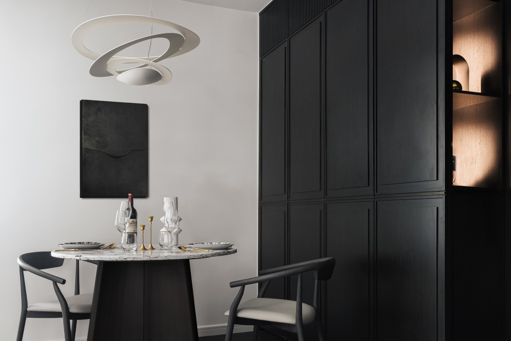 The dining area in this Causeway Bay, Hong Kong apartment designed by Inch. Interior Design. Photo: Ken Wong