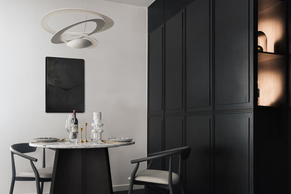 The dining area in this Causeway Bay, Hong Kong apartment designed by Inch. Interior Design. Photo: Ken Wong