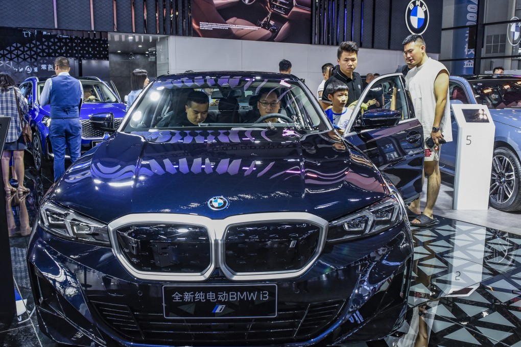 The electric BMW i3 at a car show in Nanning, Guangxi Zhuang autonomous region, on June 16, 2024. Photo: Costfoto/NurPhoto via Getty Images