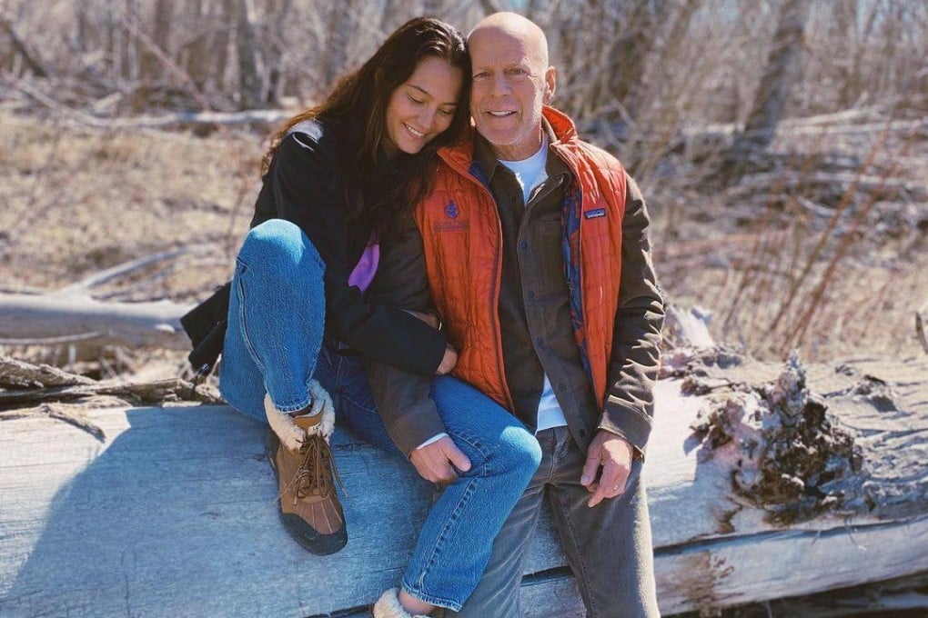 Bruce and Emma Heming Willis. The Hollywood star’s wife, who is writing a book about being a carer, says “never in a million years” would she have thought her husband’s stutter was a sign of frontotemporal dementia, or FDT. Photo: emmahemingwillis/Instagram