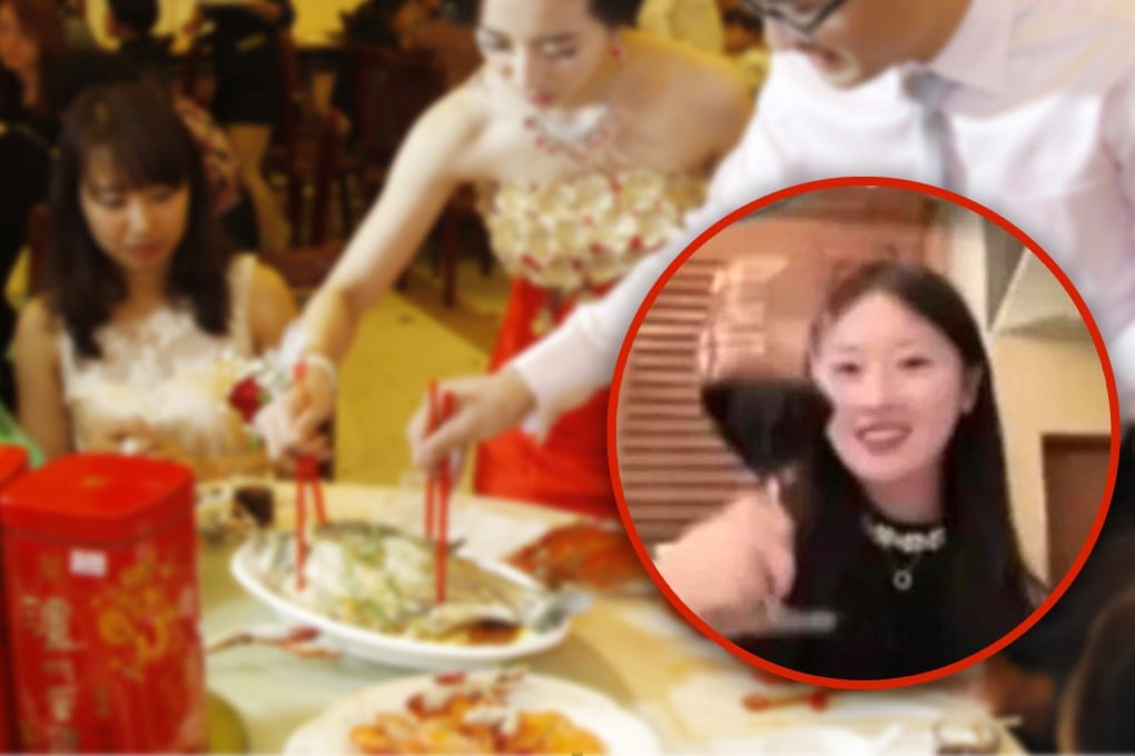 A woman from mainland China sneaked into a wedding banquet in Hong Kong posing as a friend to enjoy the banquet before posting videos of the event online. Photo: SCMP composite/Shutterstock/Douyin