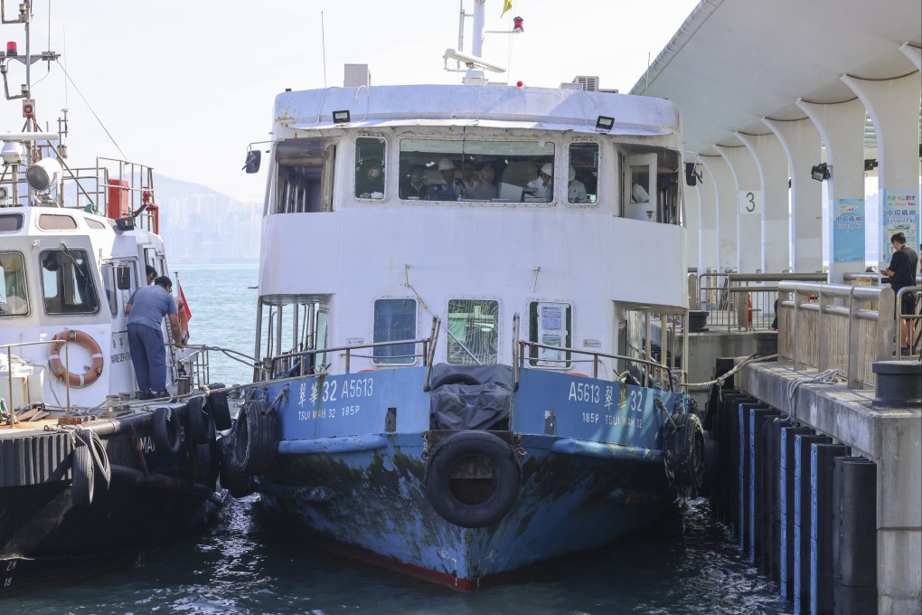 About 40 passengers sustained light injuries when a ferry bumped into a pier in Hong Kong’s financial district on Friday morning. Photo: Jelly Tse