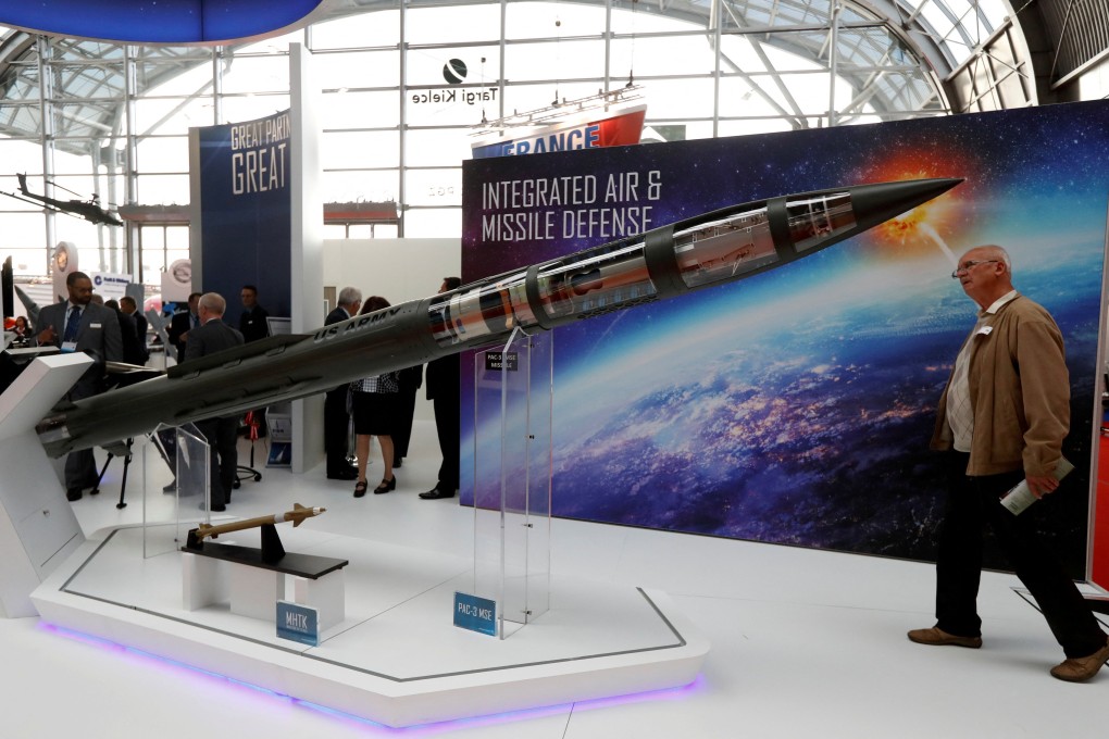 A Lockheed Martin PAC-3 MSE model is displayed at an international military fair in Poland. Photo: Reuters