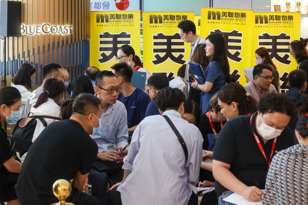 Home shoppers flock to a sales office of Blue Coast II, Phase 3C of The Southside, developed by CK Asset in Wong Chuk Hang, at Fortune Metropolis in Hung Hom on October 19, 2024. Photo: Jonathan Wong