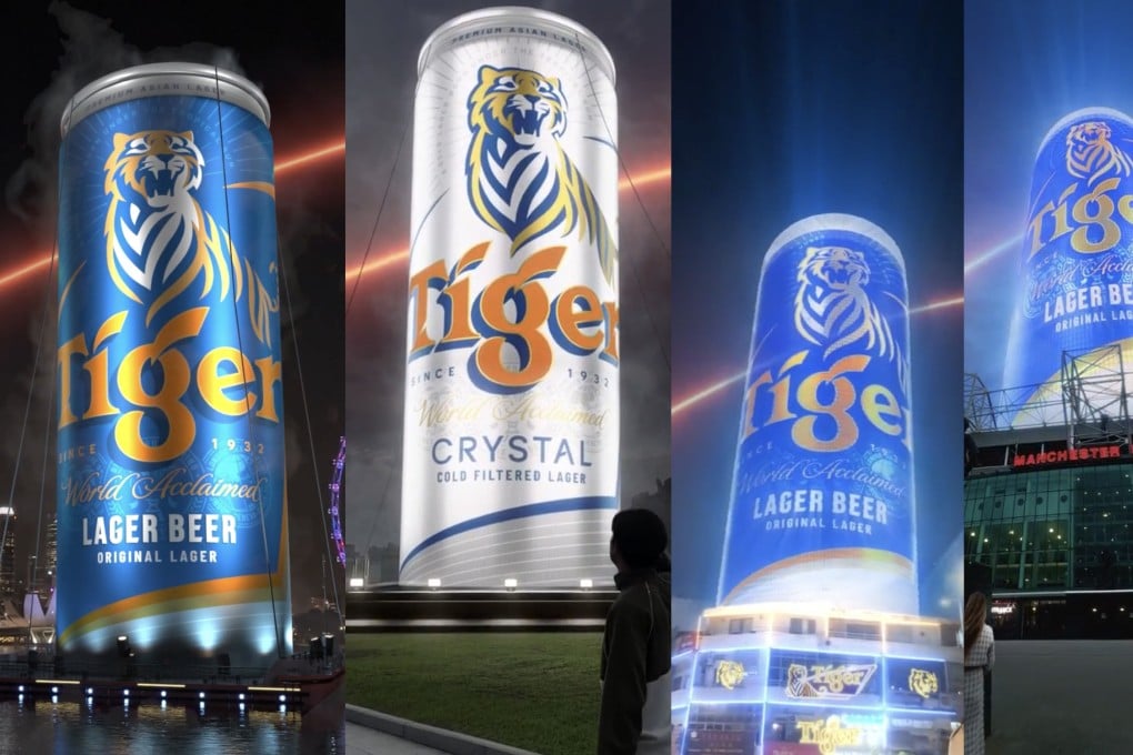 The “tiger stripe” marks the unveiling of the brand’s new look.