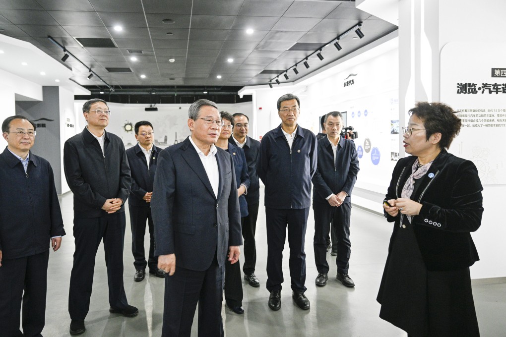 Premier Li Qiang visited Shanghai on Sunday to research the city’s work on vocational education and cultivation of skilled workers. Photo: Xinhua