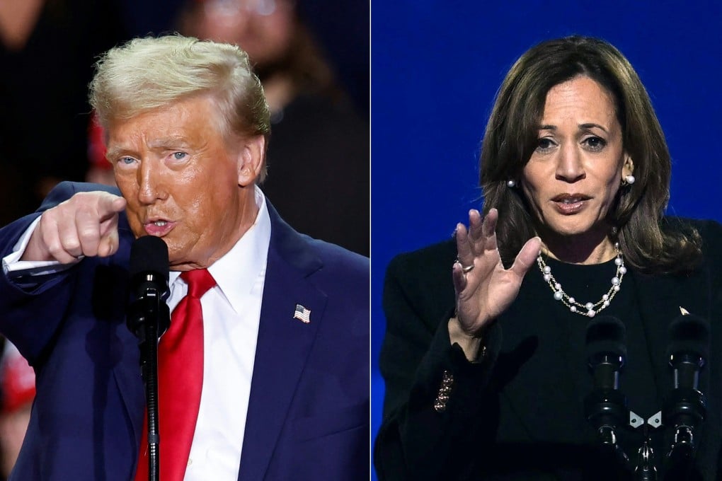 A combination of pictures created on November 4 shows Republican presidential candidate Donald Trump (left) and Democratic presidential candidate Kamala Harris speaking during recent campaign events. Photo: AFP
