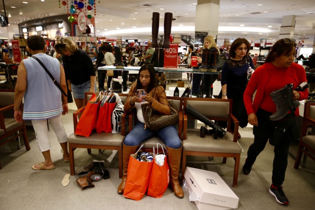 A busy shoe section at Macy’s South Coast Plaza in Costa Mesa, California. Photo: TNS