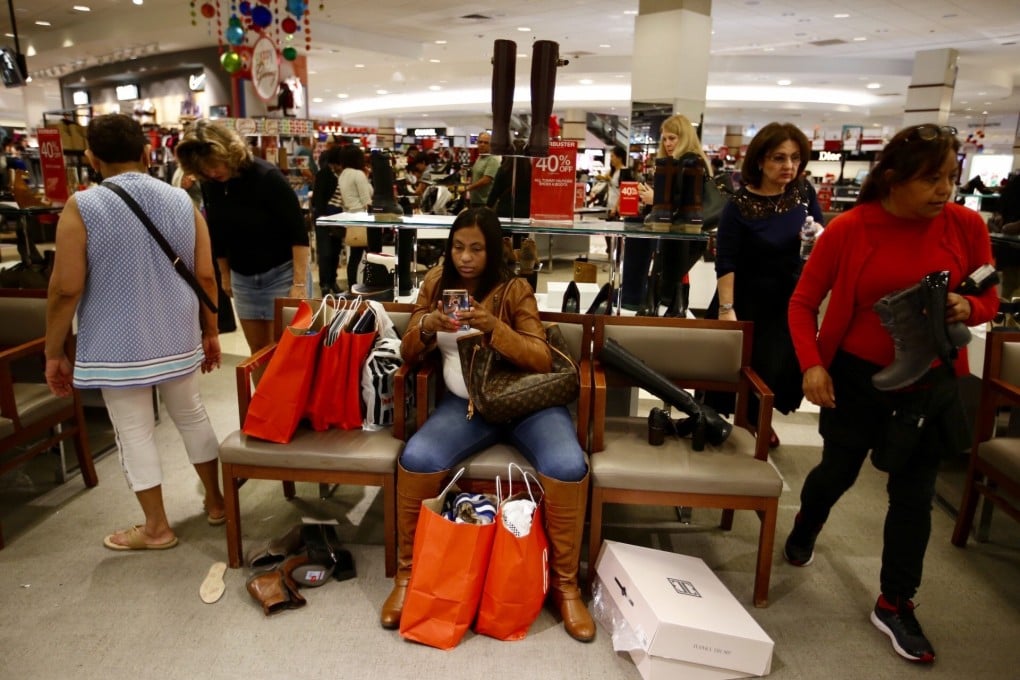 A busy shoe section at Macy’s South Coast Plaza in Costa Mesa, California. Photo: TNS