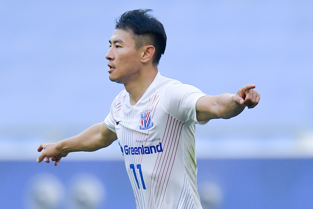 Replacement player Yu Hanchao had given Shanghai Shenhua a 2-0 lead but his team ultimately dropped two points against the Australians. Photo: Xinhua