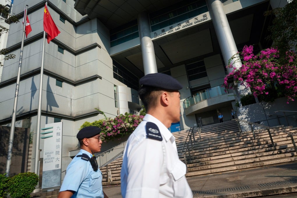 Security measures have been ramped up at Kowloon City Court. Photo: Sam Tsang