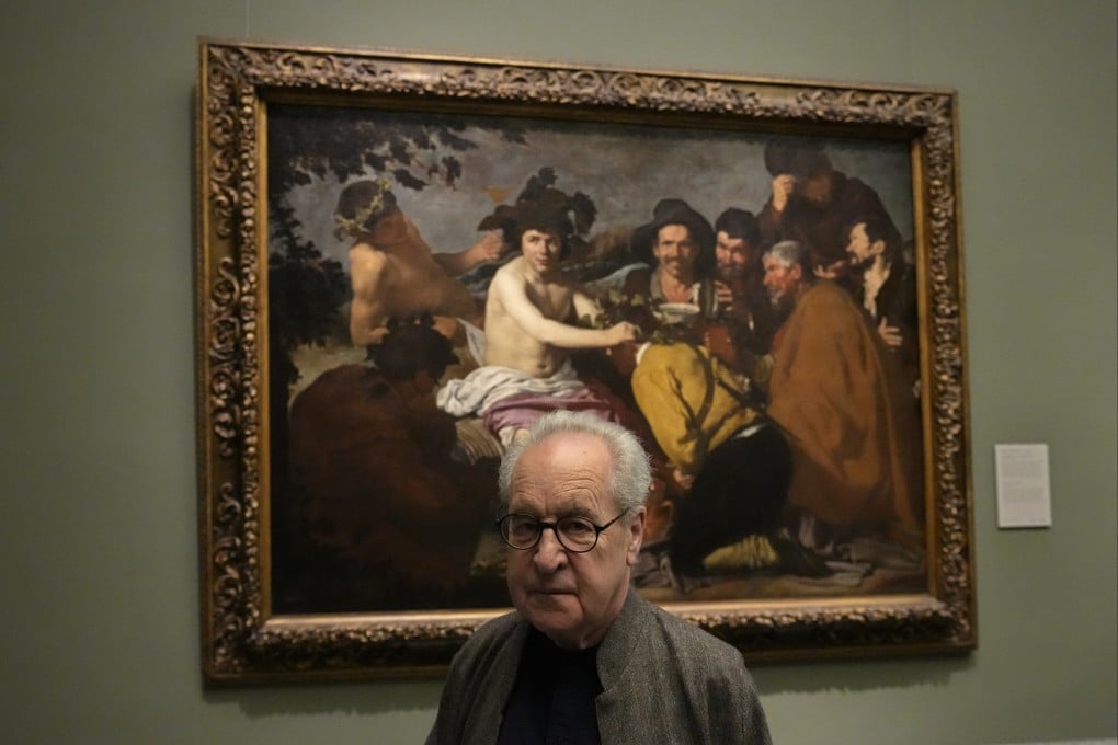 John Banville in front of Diego Velázquez’s The Feast of Bacchus at Madrid’s Prado museum. The Irish writer is planning to base a piece of fiction on the enigmatic Spanish artist as part of a special writers’ programme. Photo: AP