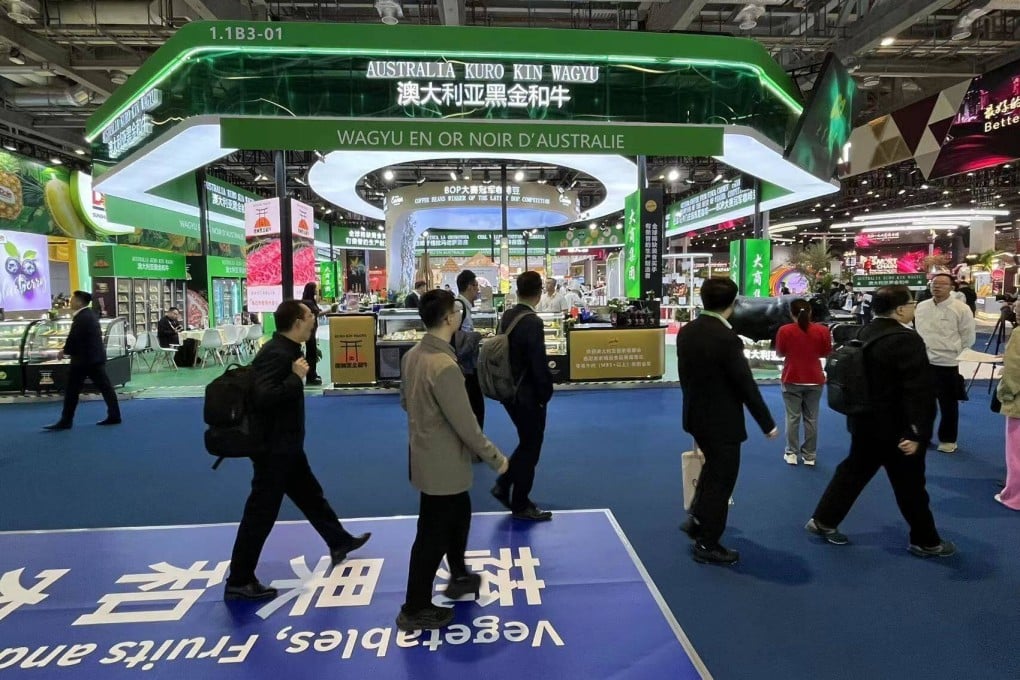 An Australian exhibitor at the China International Import Expo in Shanghai. Photo: Ren Wei