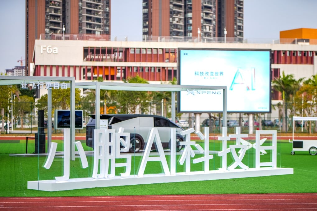 Xpeng unveils its plan for the extended-range hybrid market during its corporate AI Day in Guangzhou on November 5. Photo: Xpeng