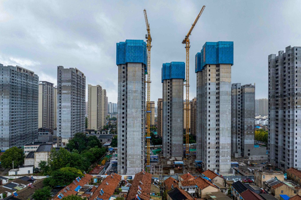 A general view of a residential housing complex under construction in Huaian in eastern China’s Jiangsu province on October 17, 2024. Photo: AFP