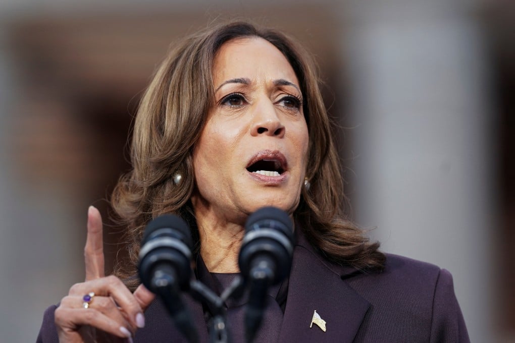 US Vice President Kamala Harris, the Democratic presidential nominee, conceding the 2024 election to Donald Trump at Howard University in Washington on Wednesday. Photo: Reuters