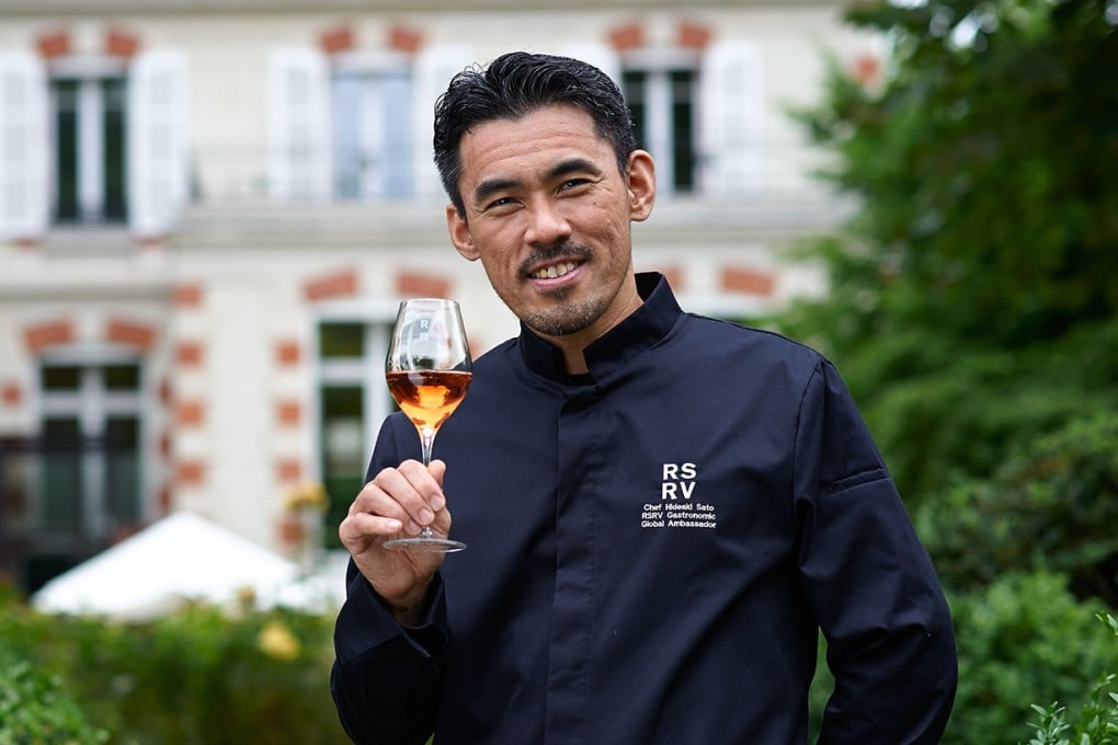 Chef Hideaki Sato of Hong Kong’s three-Michelin-star Ta Vie restaurant at La Table des Chefs, by Champagne brand Maison Mumm, in Reims, France. Photo: Maison Mumm