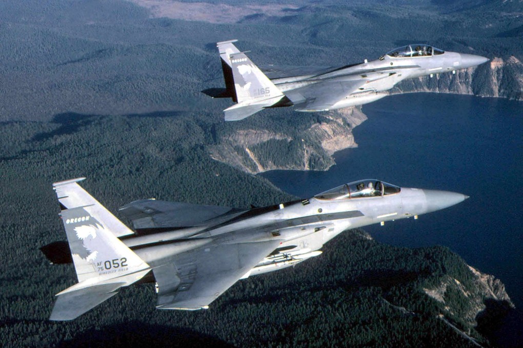 US F-15 fighter jets. The Pentagon said on Thursday it had despatched jets to the Middle East. Photo: EPA-EFE