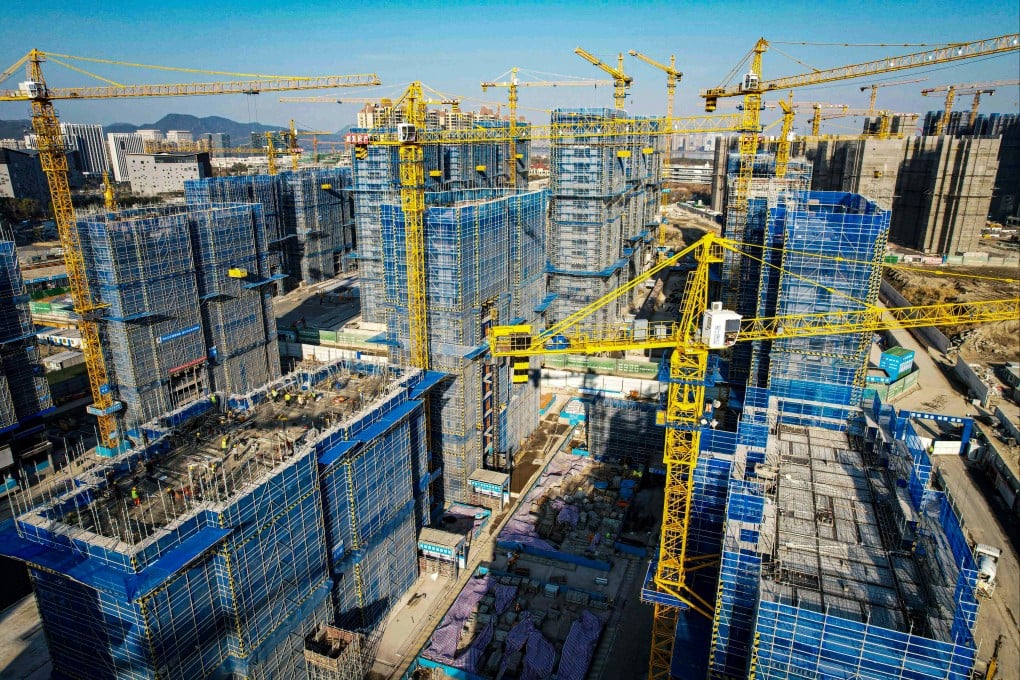 Residential buildings under construction by Chinese real estate developer Vanke in Hangzhou. Photo: AFP
