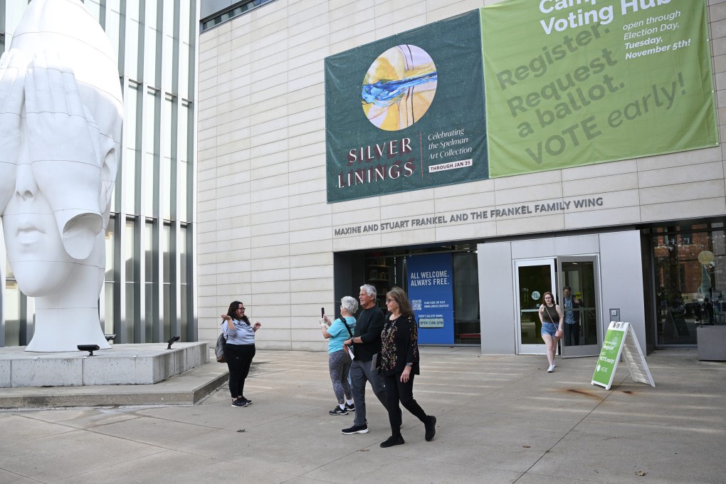 The outside of the campus voting hub is seen at the University of Michigan Museum of Art in Ann Arbor in October. Photo: TNS