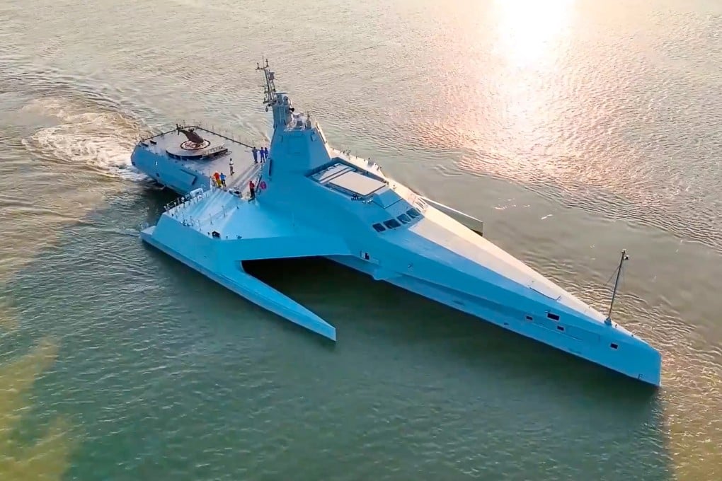 The ship will be on display at the Zhuhai air show. Photo: CCTV