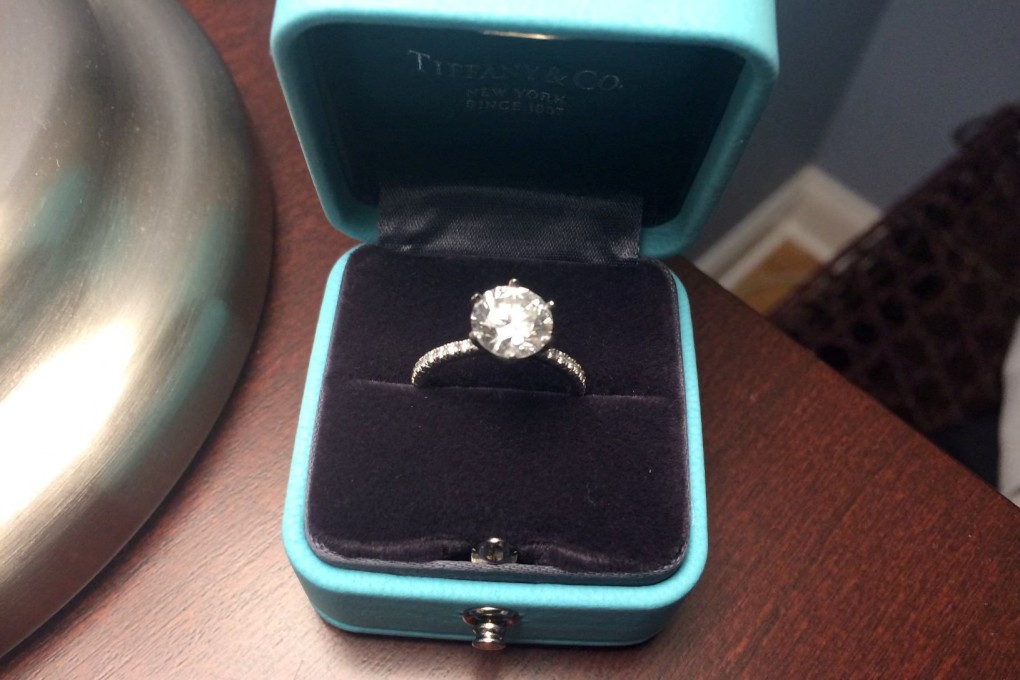 The US$70,000 Tiffany engagement ring at the centre of the court battle is seen in an undated photograph. Photo: Caroline Settino via Reuters