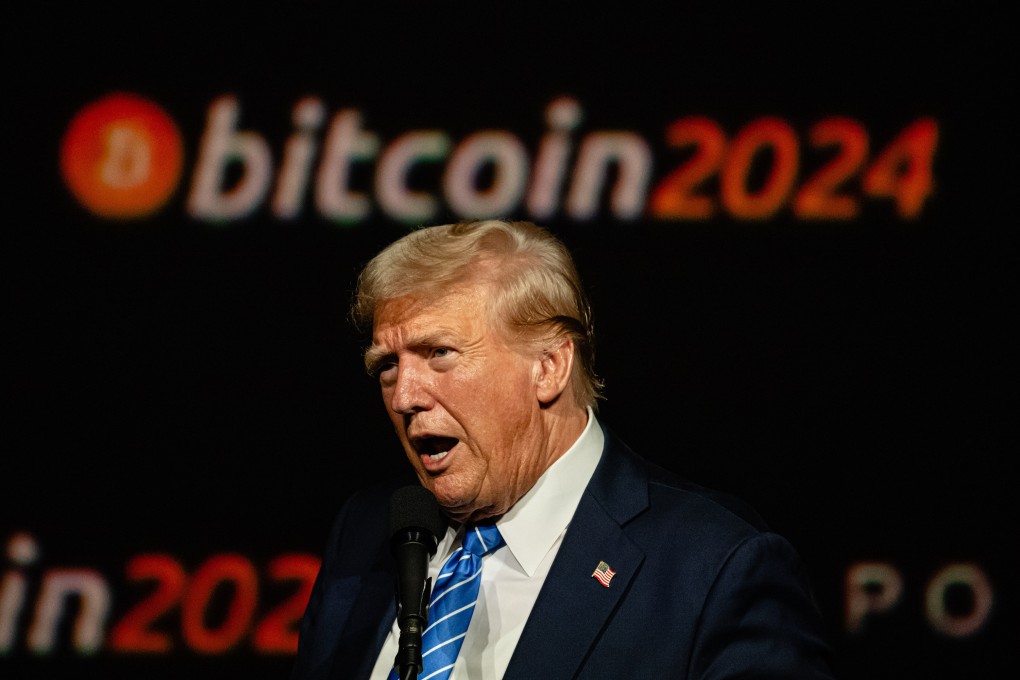 President Donald Trump at the Bitcoin 2024 conference in Nashville, Tennessee, in July. Photo: Getty Images/TNS