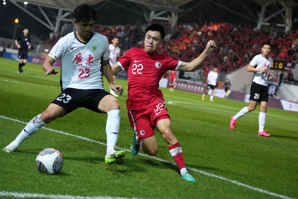 Jesse Yu (right) is beginning to establish himself in Hong Kong’s midfield. Photo: Elson Li