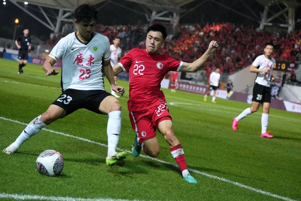 Jesse Yu (right) is beginning to establish himself in Hong Kong’s midfield. Photo: Elson Li