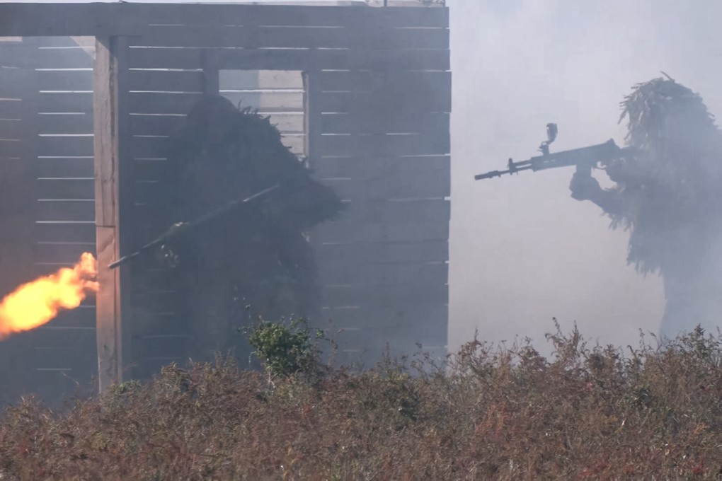 Russian soldiers combat training at an undisclosed location in Ukraine. Photo: Russian Defence Ministry Press Service via AP