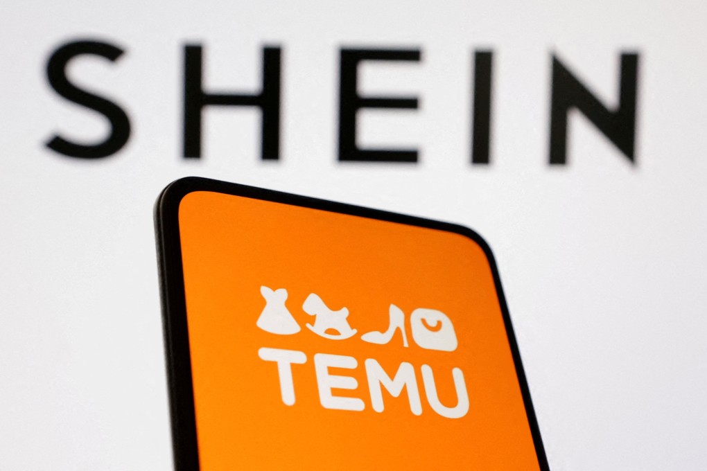 The logos of Shein and Temu. Photo: Reuters