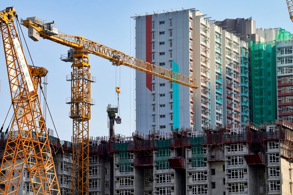 Construction at Kai Tak. The government has said it aims to cut the waiting period for permanent and temporary public rental homes to 4½ years by the 2026-27 financial year. Photo: Elson Li