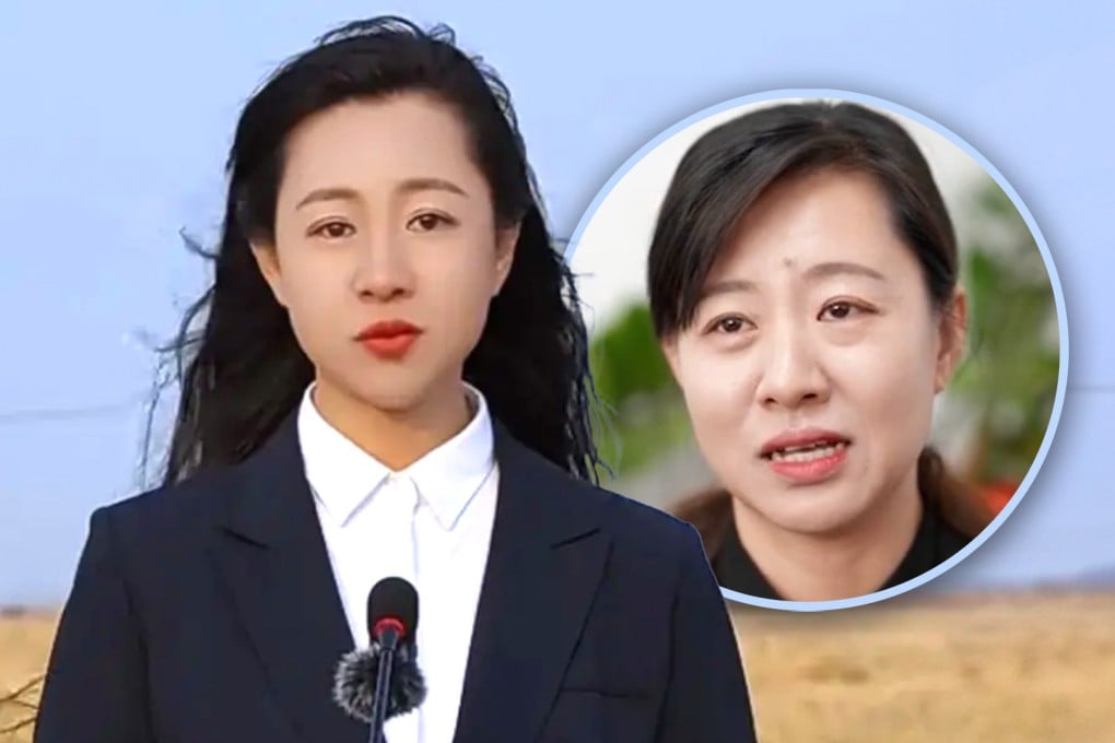 An official in China has been forced to apologise for using beauty filters in an online post. Photo: SCMP composite/The Paper/Weibo