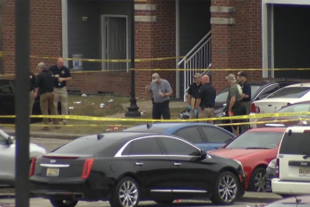 Police at the scene of the shooting. Photo: WSFA via AP