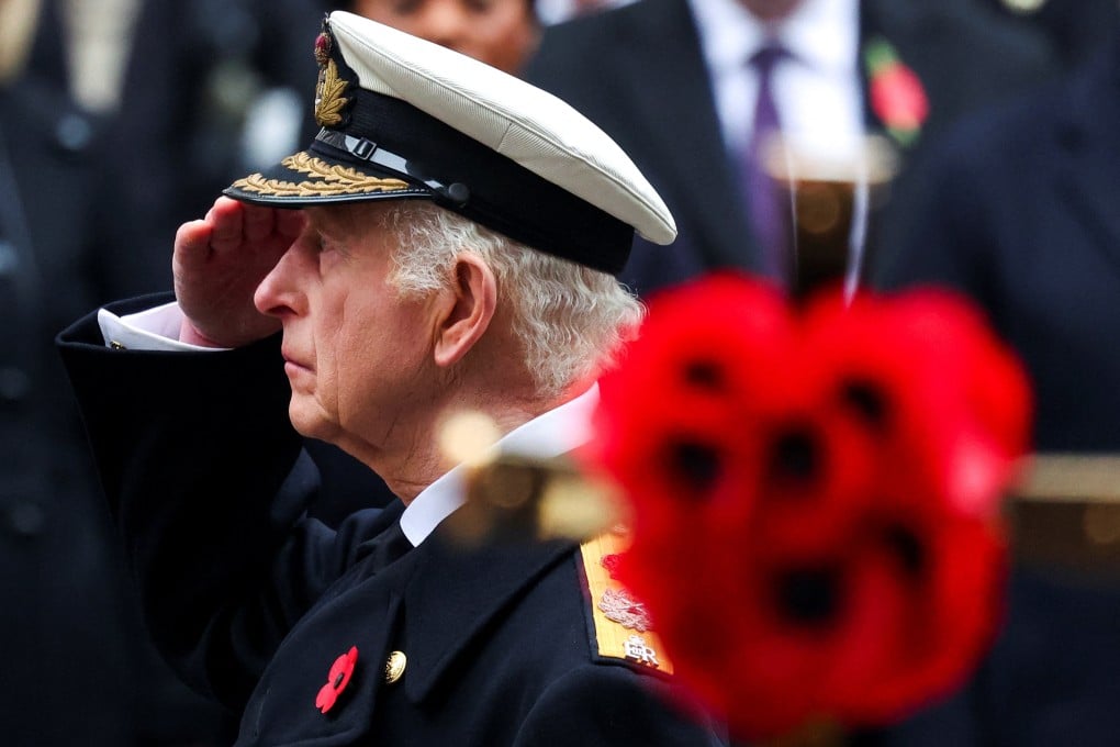 Britain’s King Charles at a remembrance service on Sunday. Photo: Reuters