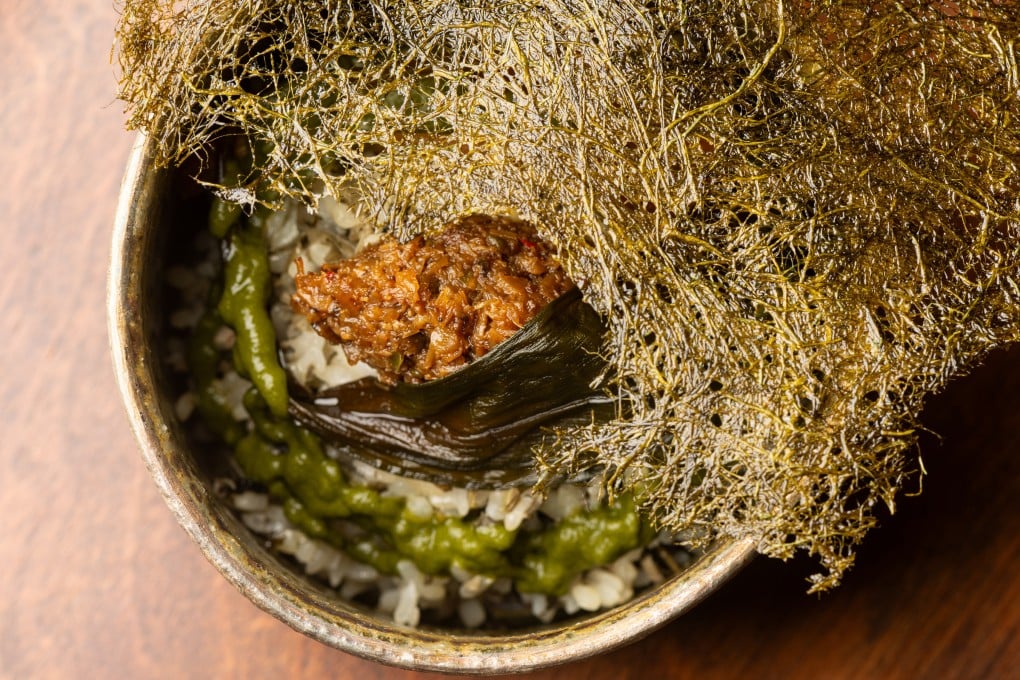 A course at Baroo, in Los Angeles, fusing Korean and Chinese ingredients. Kwang Uh and Mina Park, the chefs behind the restaurant, are just two of those pushing the boundaries of Korean cuisine around the world. Photo: Wonho Lee