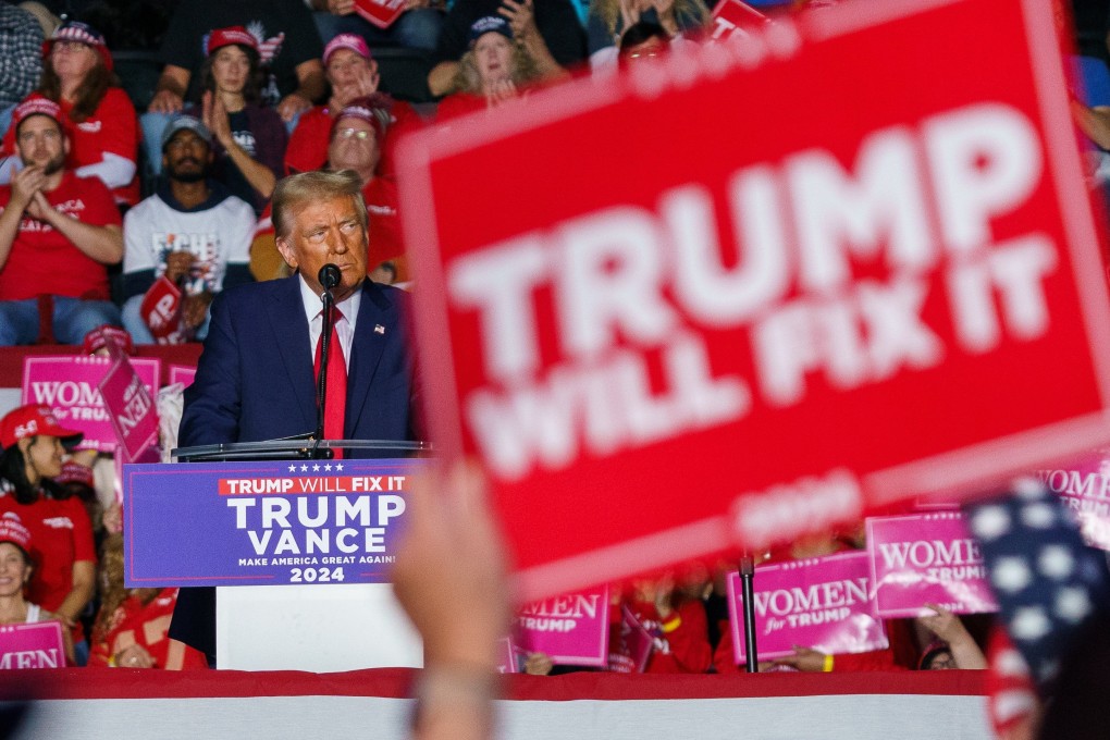Donald Trump speaks at a rally in Reading, Pennsylvania, on November 4. Photo: EPA-EFE