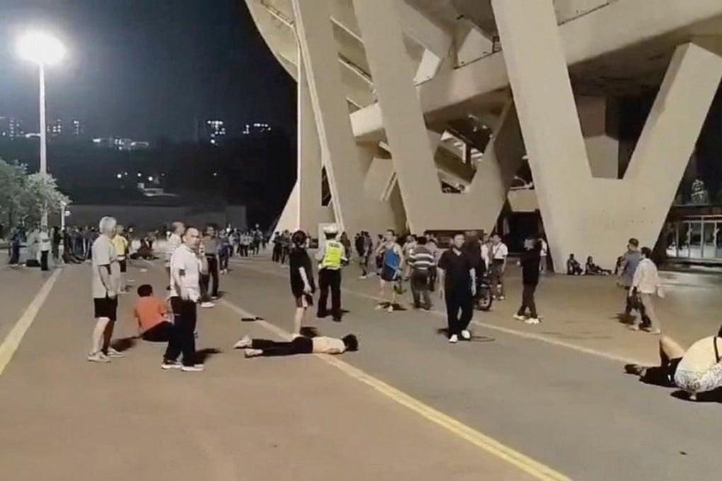 The attack took place outside a stadium in Zhuhai as people exercised on Monday night. Photo: Handout