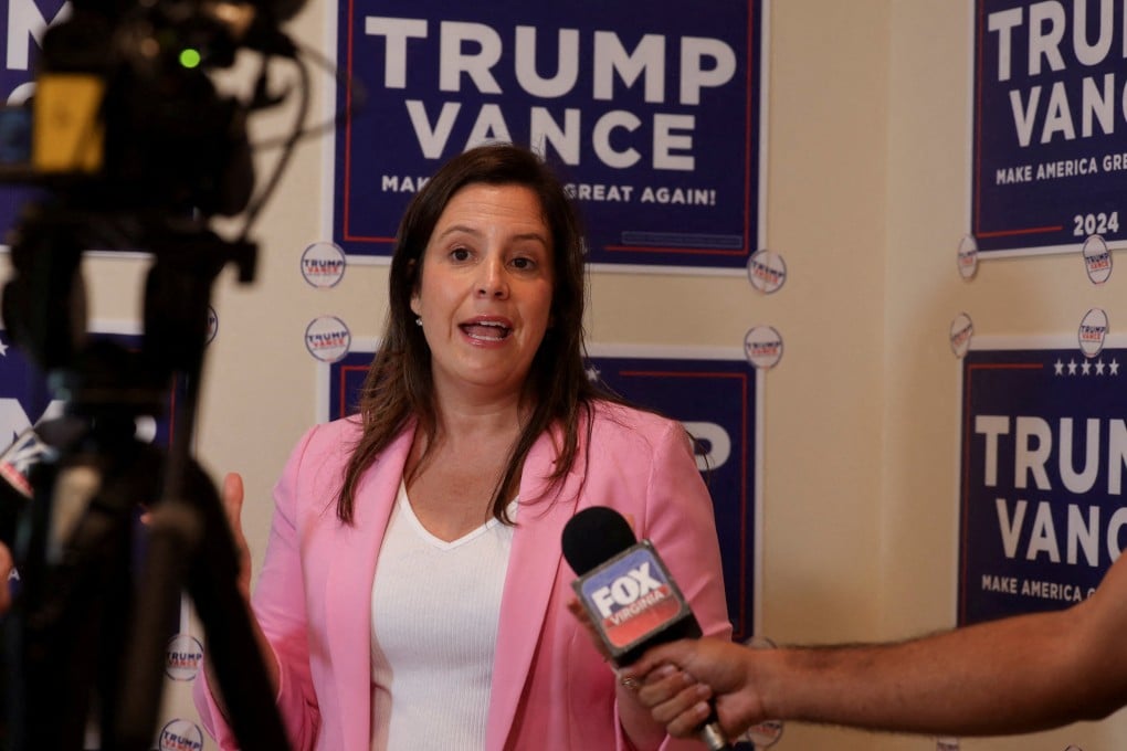 Representative Elise Stefanik, Republican of New York, at a campaign event for Donald Trump in Charlottesville, Virginia, on September 21. Photo: Reuters