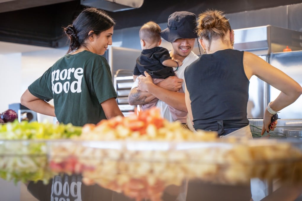 Volunteers bring their kids to the kitchen at More Good in Hong Kong. Photo: Alexander Mak
