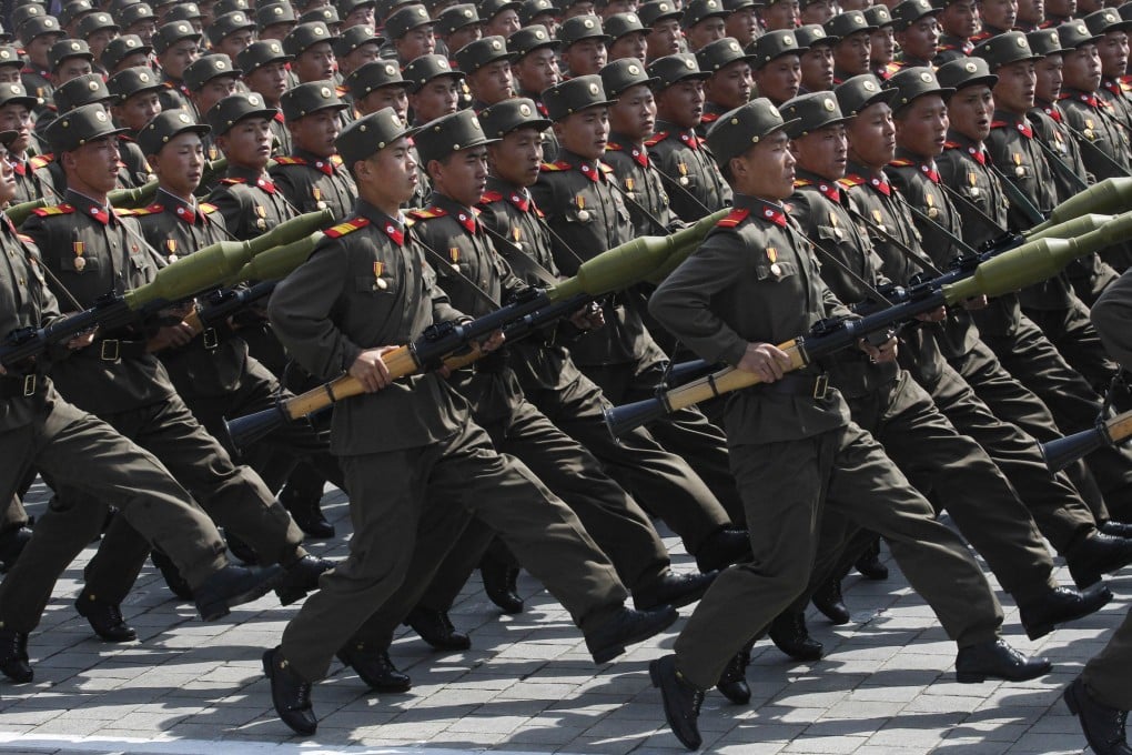 North Korean soldiers march during a military parade in Pyongyang. Photo: AP