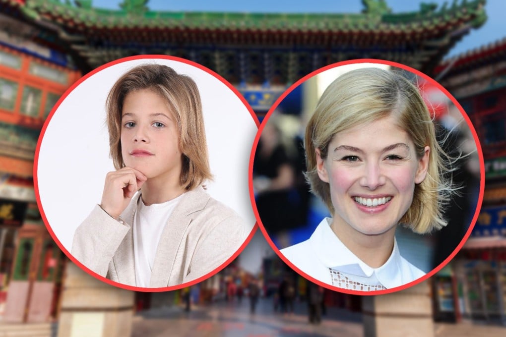 Hollywood star Rosamund Pike has professed her deep affection for Chinese language and culture. Photo: SCMP composite/Shutterstock/Wikipedia/bridge.chinese.cn