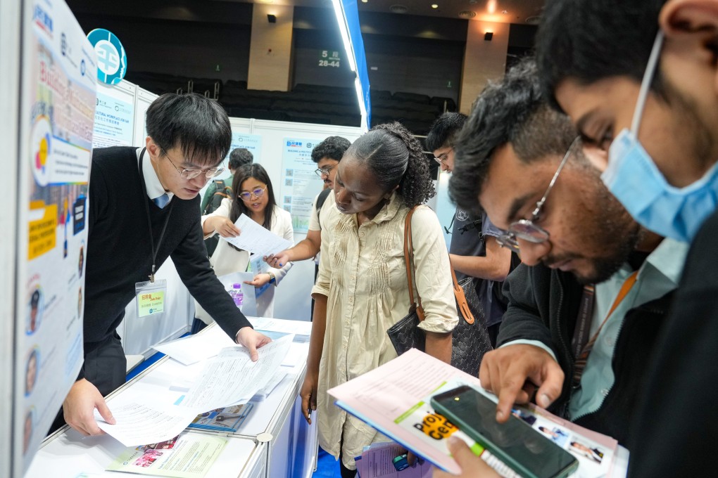 The job fair is being held at MacPherson Stadium in Mong Kok and will run for two days. Photo: Sam Tsang