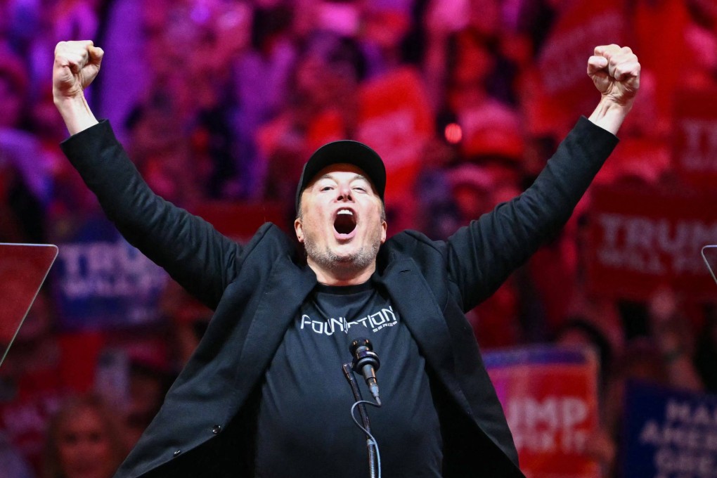 Elon Musk at a rally for Donald Trump in New York, in October. Photo: AFP