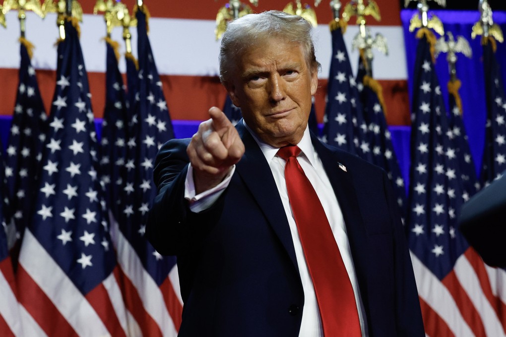 Donald Trump arrives to speak during an election night event on November 6, in West Palm Beach, Florida. Photo: TNS