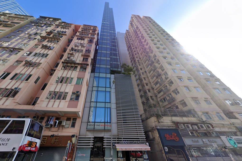 Twenty One Whitfield hotel in Tin Hau has views of Victoria Harbour. Photo: Google