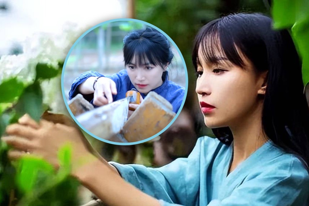 Popular influencer in China, Li Ziqi, has made a surprise online comeback after a self-imposed period of exile. Photo: SCMP composite/Weibo/YouTube
