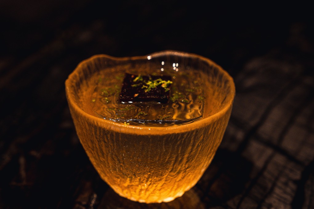 The Thai Beef Salad cocktail by The Savory Project in Hong Kong features savory profiles from beef, peanut and chilli as well as coconut, kaffir lime and rum. Photo: The Savory Project