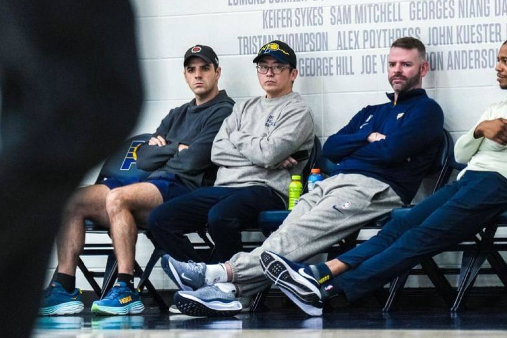 Hansen Wong (middle) started working for the Pacers as a video intern. Photo: Handout